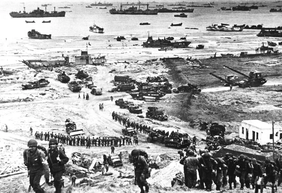 Vandra i spåren av Normandie från 1944